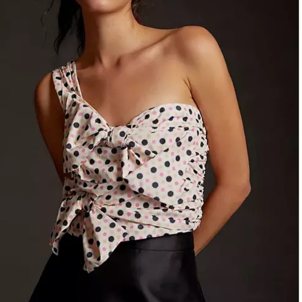 Maeve by Anthropologie Bow-Tie One-Shoulder Top